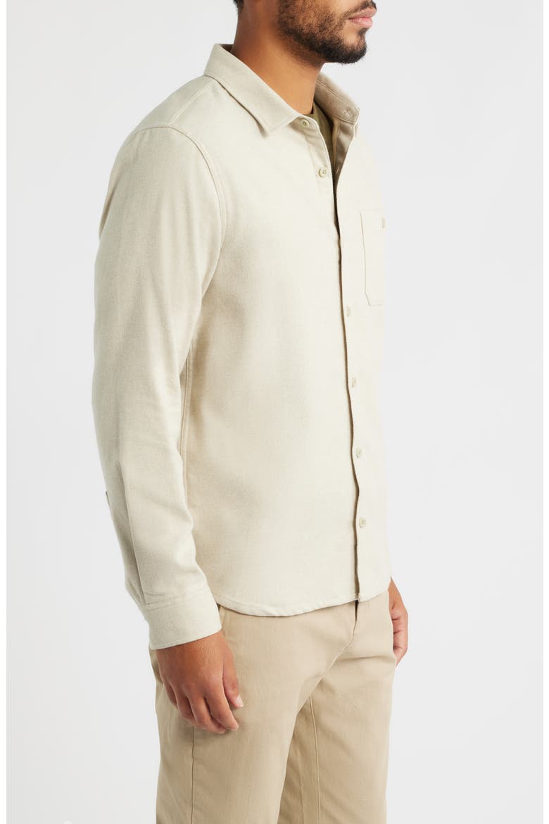 SeaWool Flannel Button-Up Shirt, Alternate, color, SANDSTONE