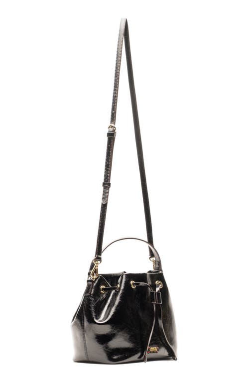 Frances Valentine Medium Minnie Leather Bucket Bag In Black