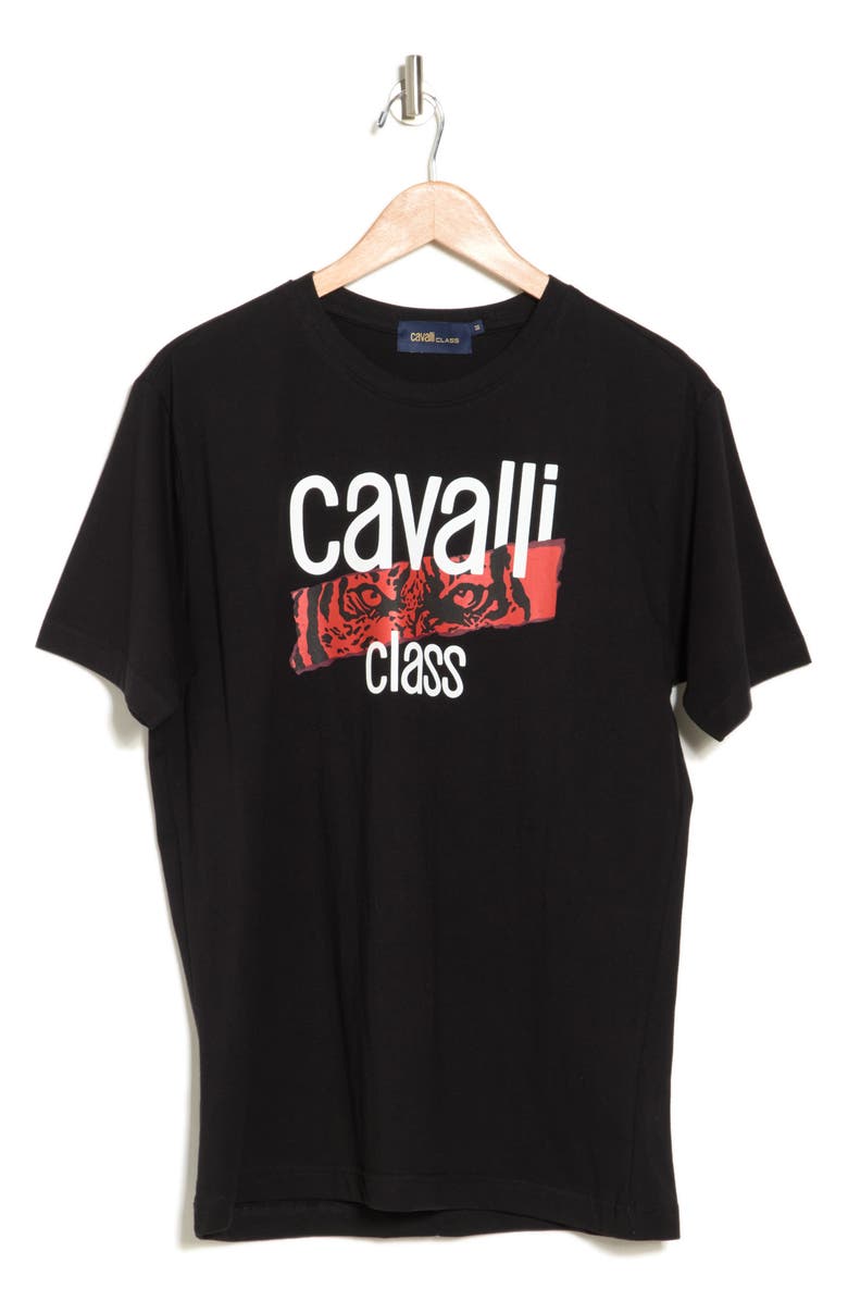 Cavalli Class Logo Graphic Print T-Shirt, Alternate, color, 