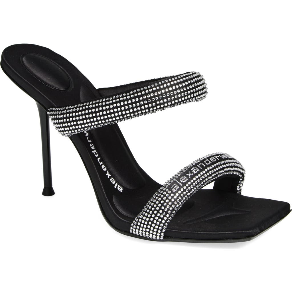 Alexander Wang Julie Tubular Crystal Embellished Slide Sandal In Multi