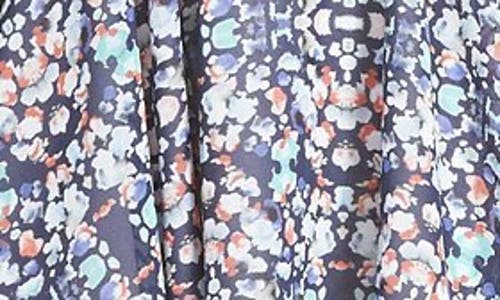 Wayf Strapless Print Fit & Flare Dress In Blue