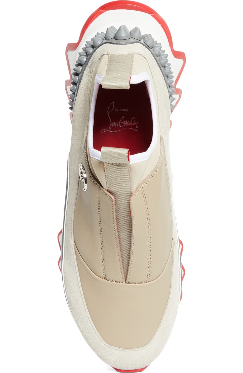 Christian Louboutin Sharkyloub Spikes Slip-On Sneaker, Alternate, color, Goose/ Smoke Grey