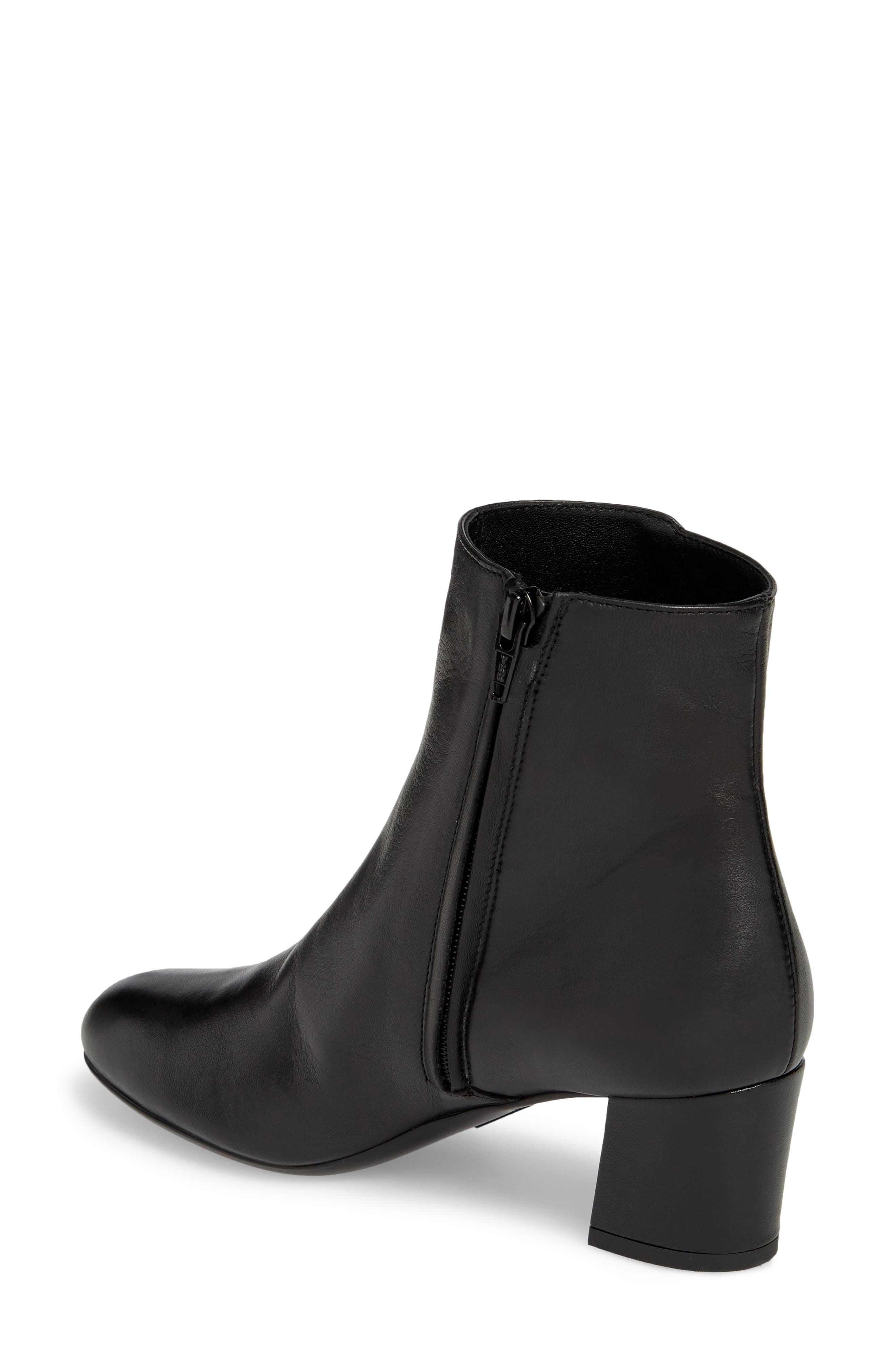 Block Heel Bootie, Alternate, color, BLACK LEATHER