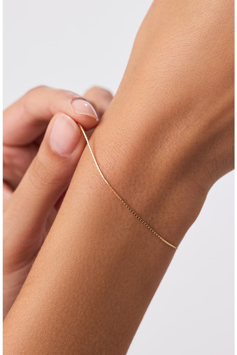 Solid Yellow Gold - Silk Chain Bracelet, Alternate, color, Gold
