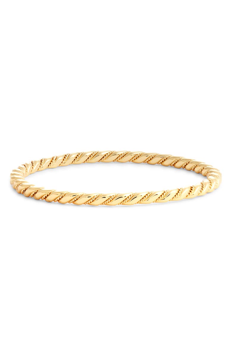 Kiara by Ki-Ele Adina Swirl Bangle Bracelet, Main, color, Gold