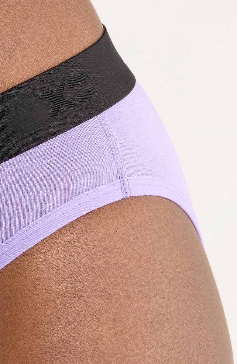 TomboyX First Line Stretch Cotton Period Bikini, Alternate, color, Power Purple