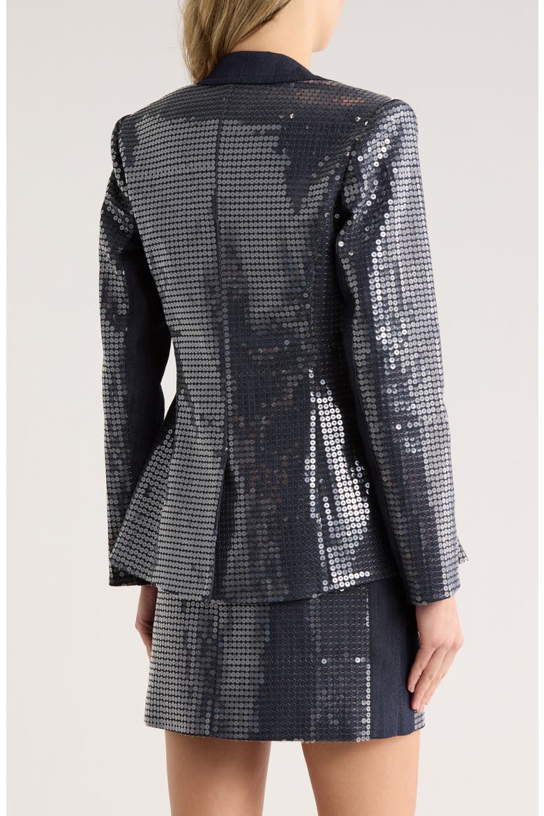 Skyla Sequin Jacket, Alternate, color, INDIGO/ CLEAR