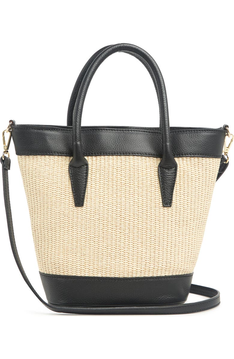 Persaman New York Linda Raffia & Leather Tote, Alternate, color,