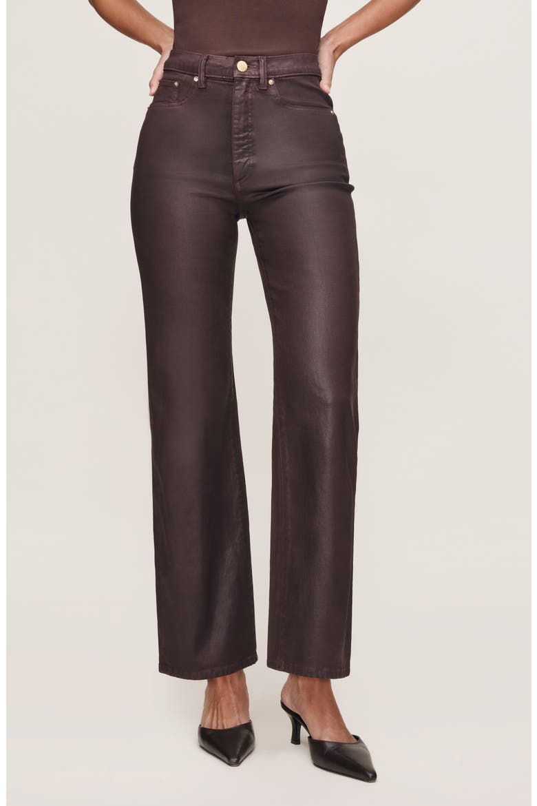 Karmine Refined SculptSystem Coated High Rise Wide Leg Jeans, Main, color, FIG COATED