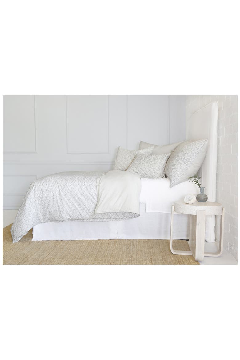 June Duvet Cover, Alternate, color, OCEAN/ GREY
