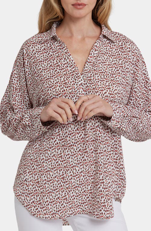 Nydj Becky Recycled Polyester Georgette Blouse In Multi