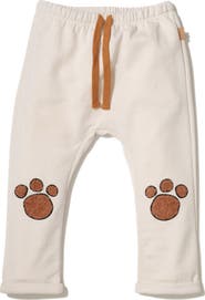 Mon Coeur Paw Appliqué Drawstring Waist Pants