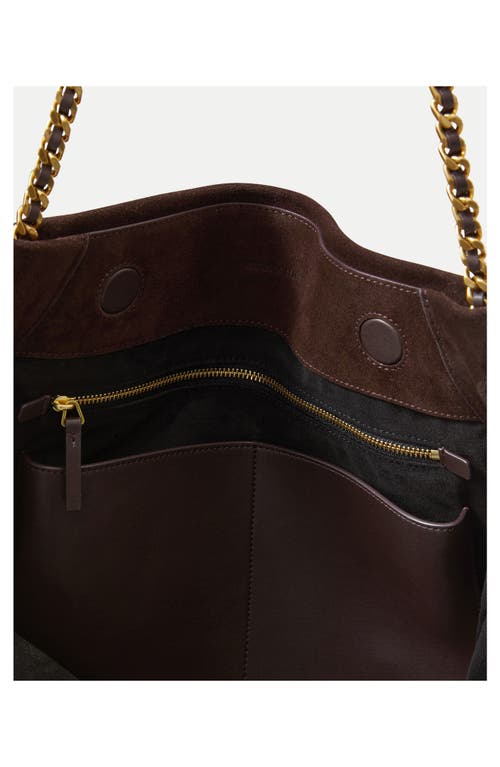 Veronica Beard Suede Fringe Slouch Shoulder Bag Espresso In Brown