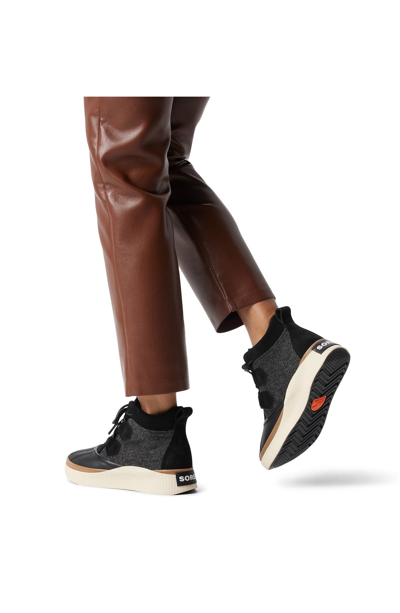 SOREL Out N About IV Classic Waterproof Duck Boot, Alternate, color, Black/ Chalk