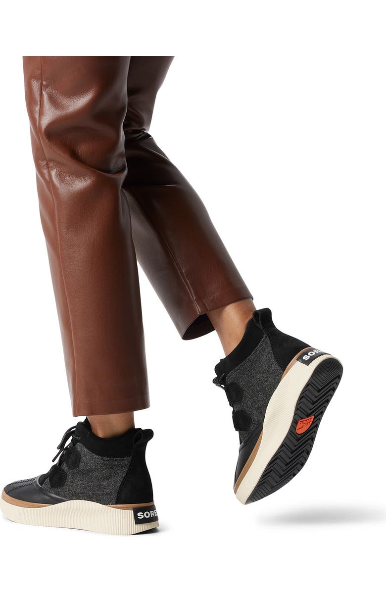 SOREL Out N About IV Classic Waterproof Duck Boot, Alternate, color, Black/ Chalk