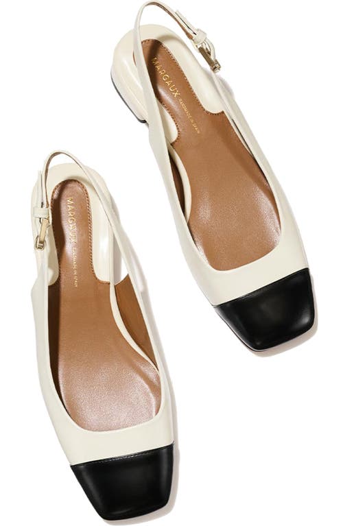 Margaux The Darcy Slingback In Cream And Black