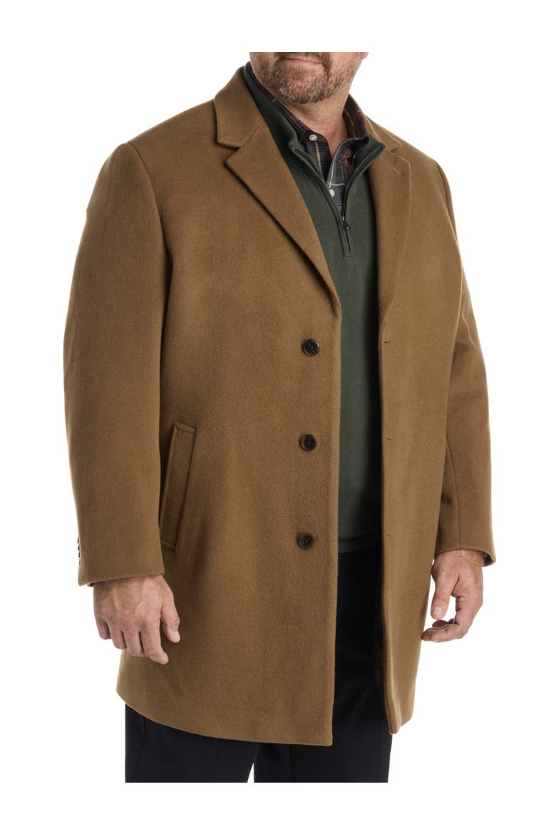 Big & Tall Overcoat, Main, color, CAMEL