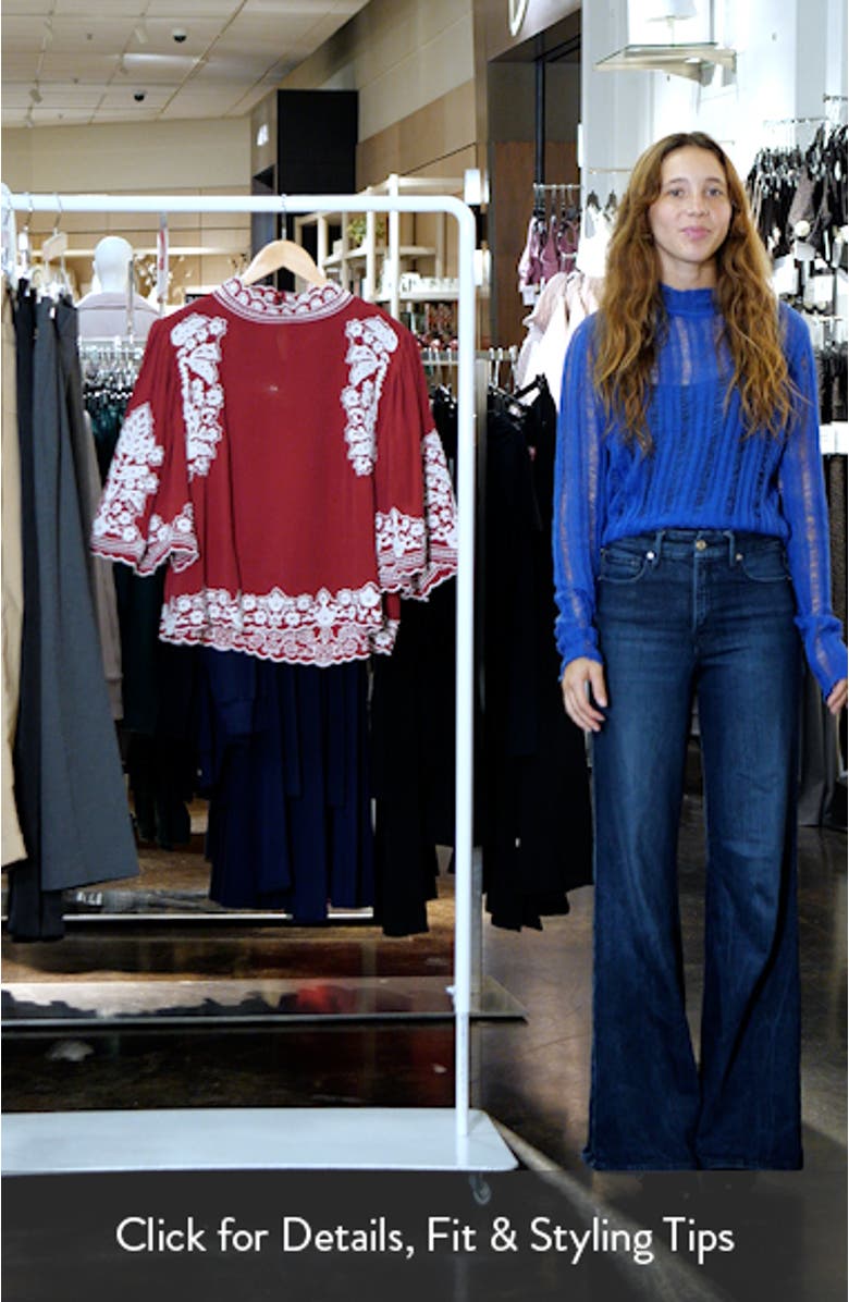 Palm Tree Embroidered Top, sales video thumbnail