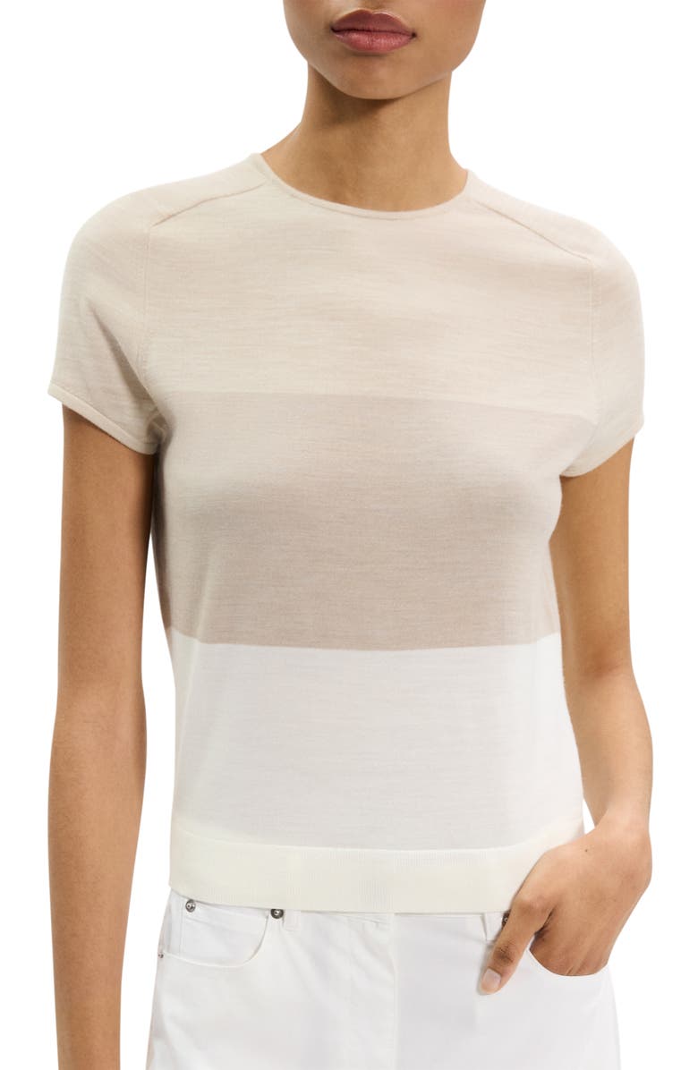 Theory Colorblock Merino Wool Top, Alternate, color, 