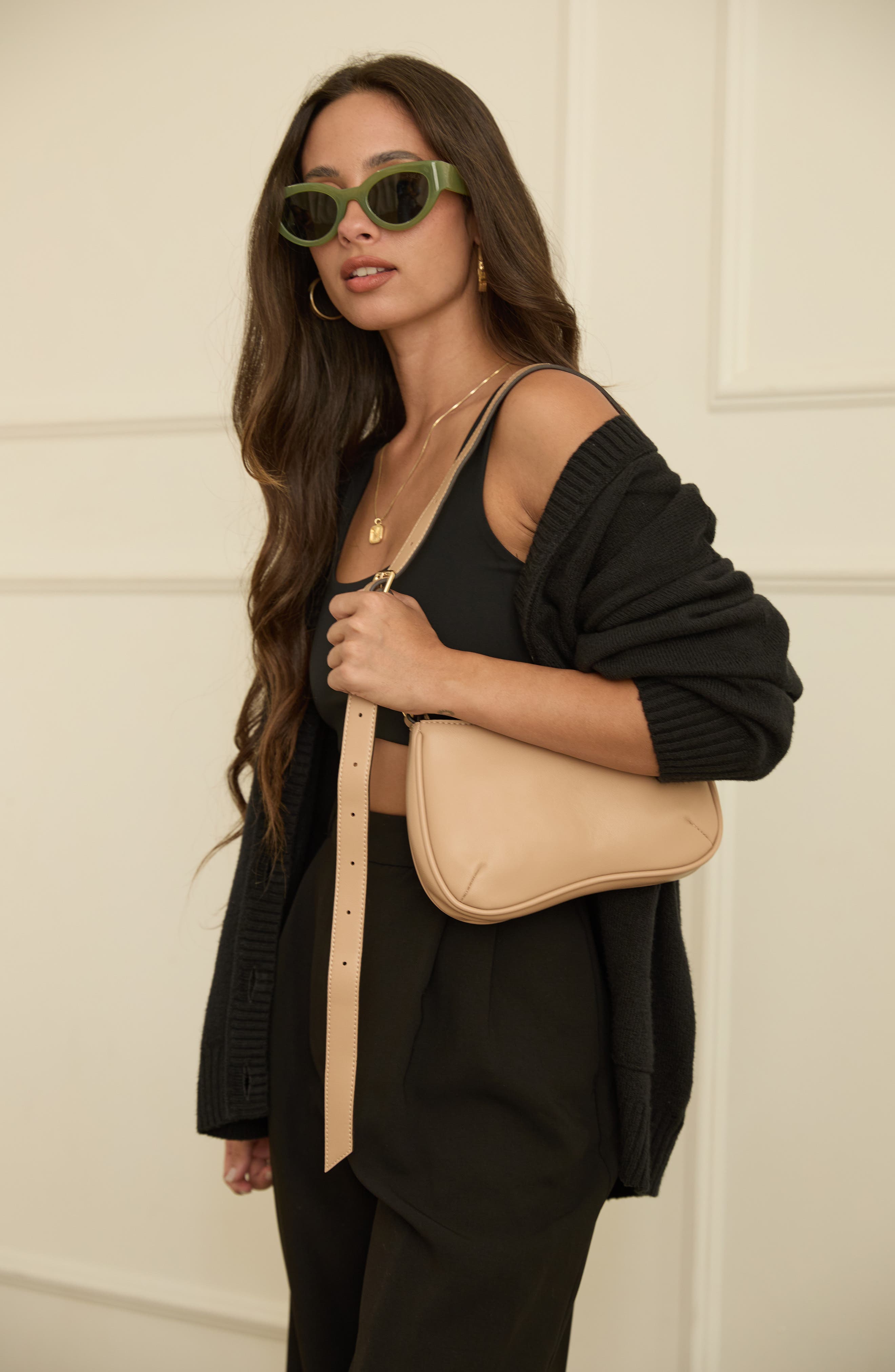 Alana Recycled Vegan Leather Convertible Crossbody Bag, Alternate, color, CAMEL