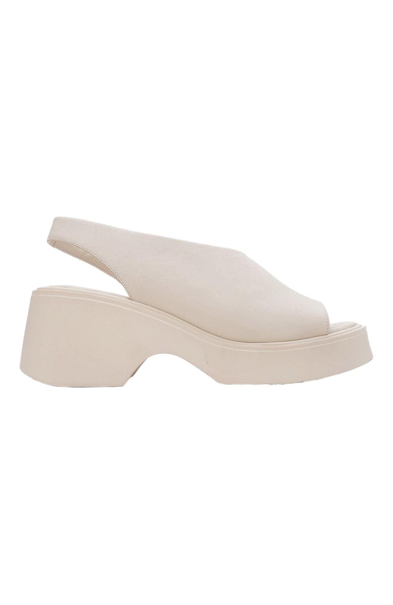 Forever & Always Shoes ROY Leather Wedge Sandal, Alternate, color, Light Beige Leather