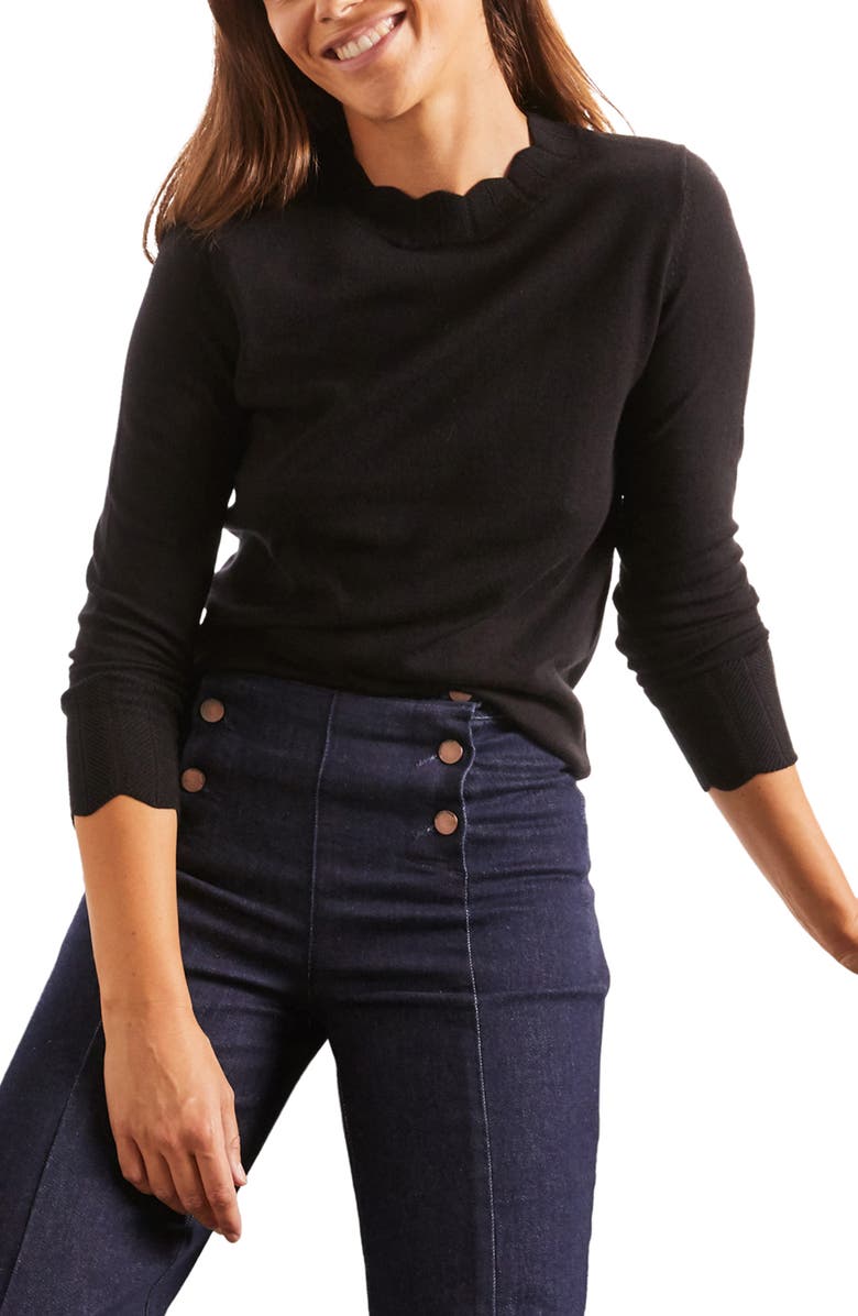Boden Hambleden Scallop Edge Sweater, Main, color, 
