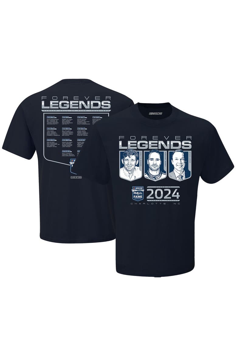 Men's Checkered Flag Sports Navy NASCAR Hall of Fame Class of 2024 T-Shirt, Main, color, Navy