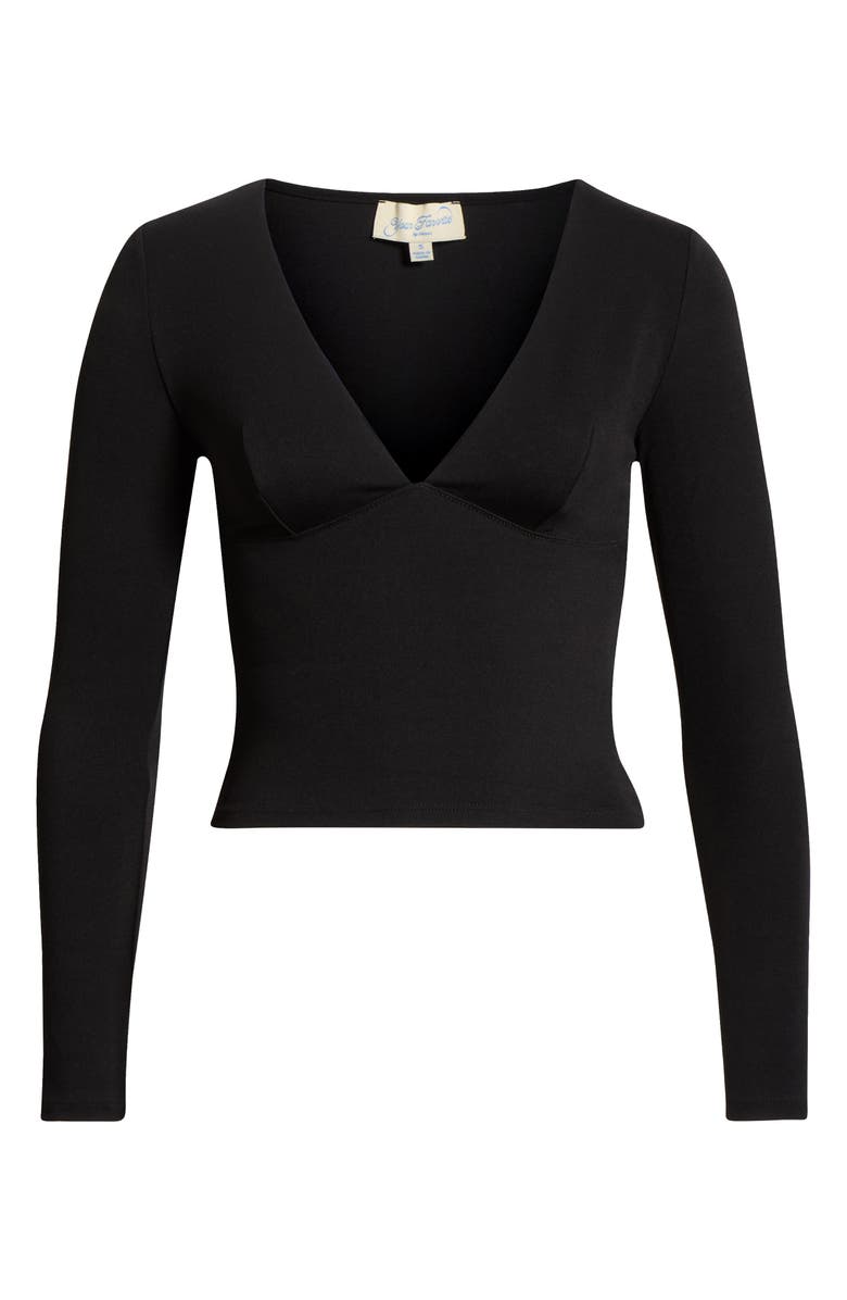 PacSun Gianna V-Neck Top, Main, color, Black