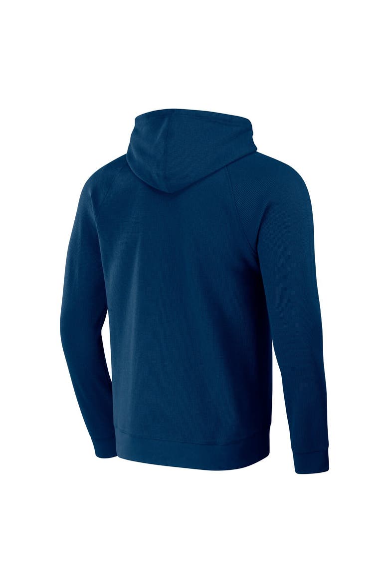 Men's Darius Rucker Collection by Fanatics  Navy California Angels Waffle-Knit Raglan Pullover Hoodie, Alternate, color, Navy