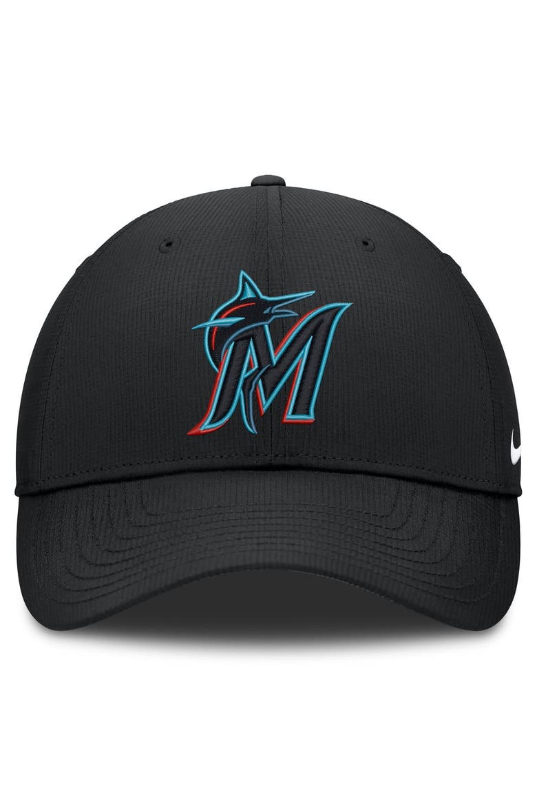 Men's Nike  Black Miami Marlins Dri-FIT Club Adjustable Hat, Alternate, color, Black