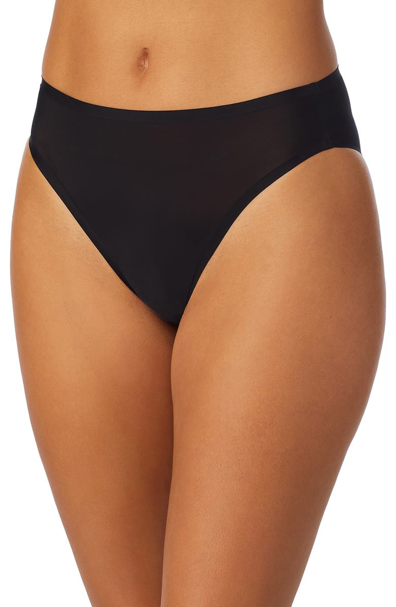 On Gossamer Heavenly Stretch High Cut Briefs, Main, color, Black