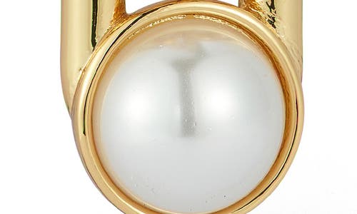 Chloe & Madison Chloe And Madison Faux Pearl Pendant Necklace In Gold