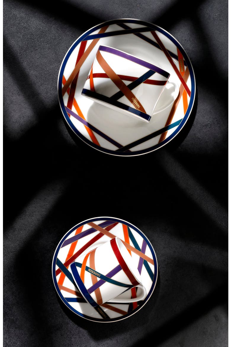 Dinner Plates NASTRI Set of 2  Multicolor diam. 10.75", Alternate, color, Multicolor