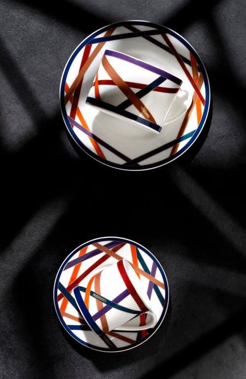 Missoni Home Tableware Dinner Plates Nastri Set Of 2 Multicolor Diam. 10.75"