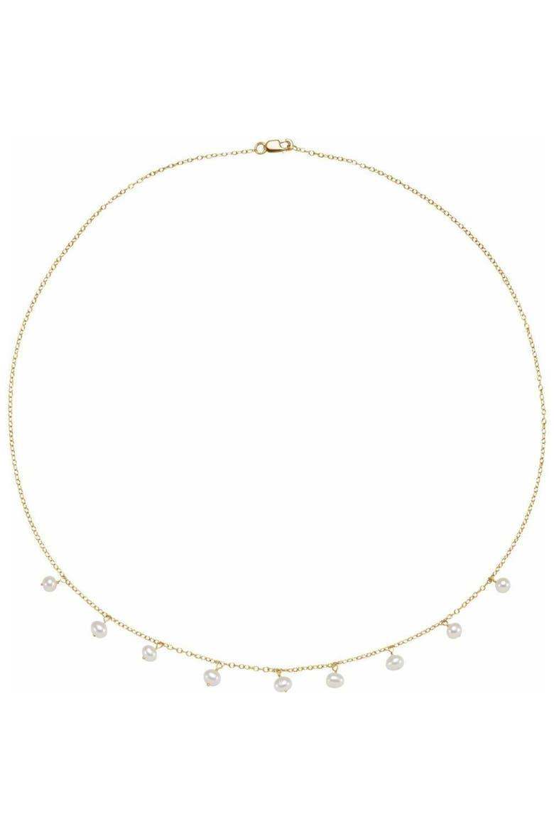 Freshwater Pearl 18" Necklace in 14K Gold, Main, color, Gold