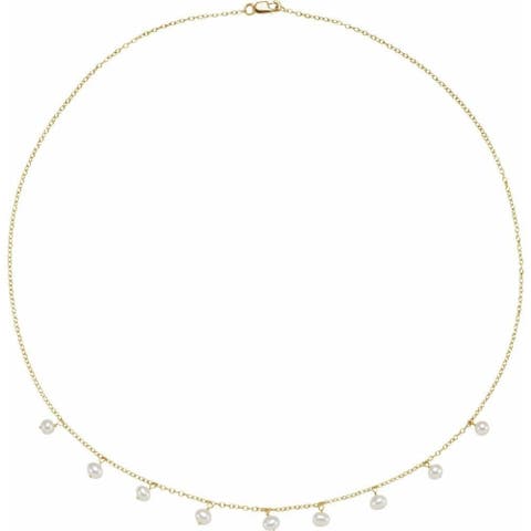 Freshwater Pearl 18" Necklace in 14K Gold