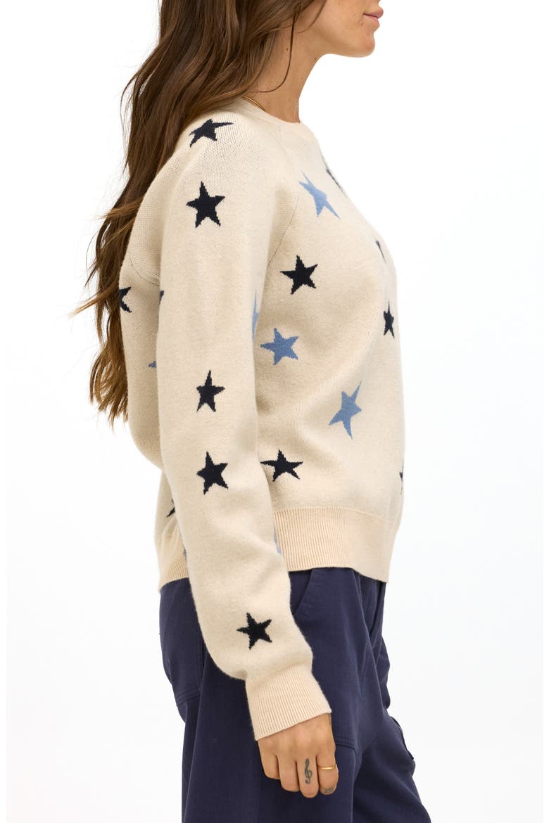 Deandra Star Sweater, Alternate, color, TAPIOCA / GALAXY