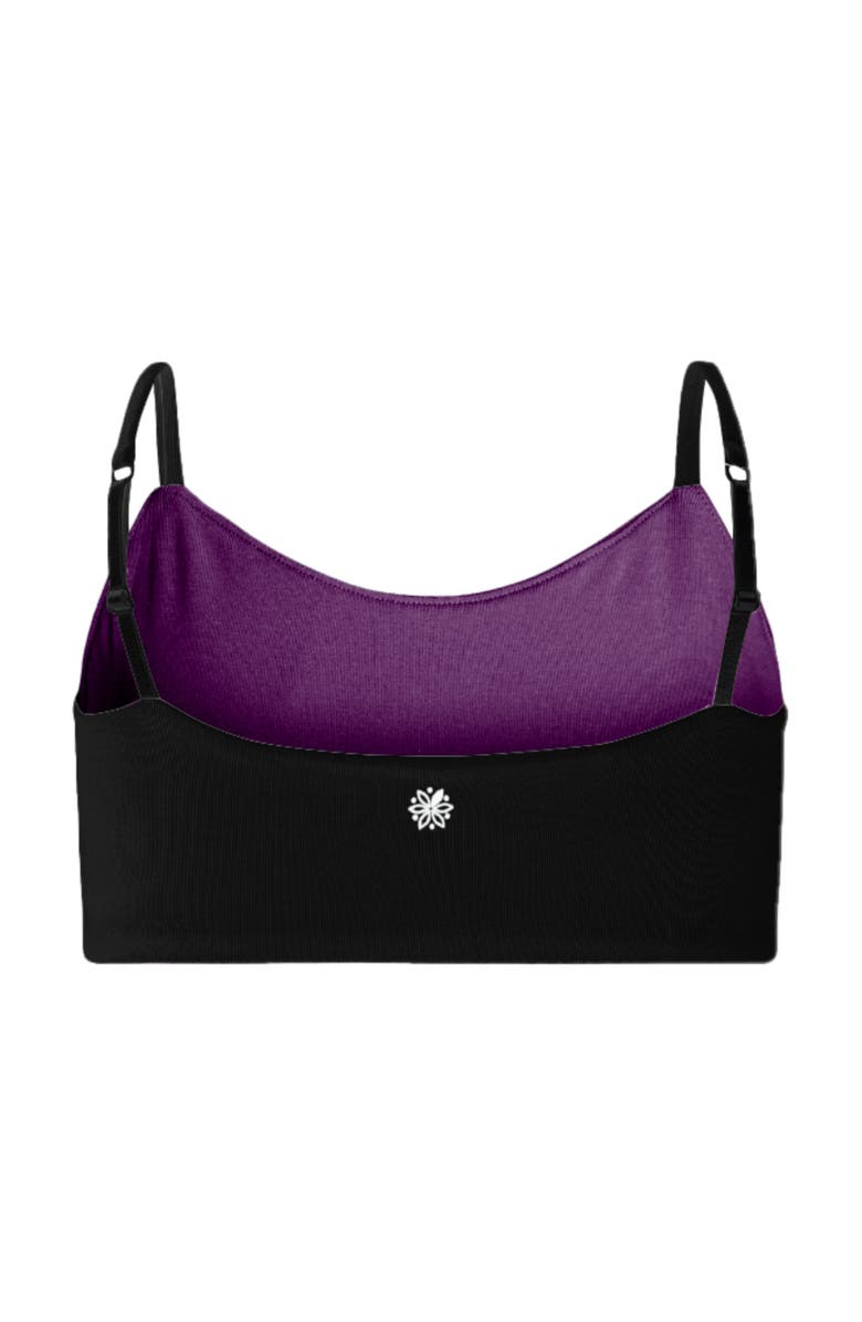 Bleuet Bleum Neutral Kids' Seamless Bra, Alternate, color, Black-Boysenberry