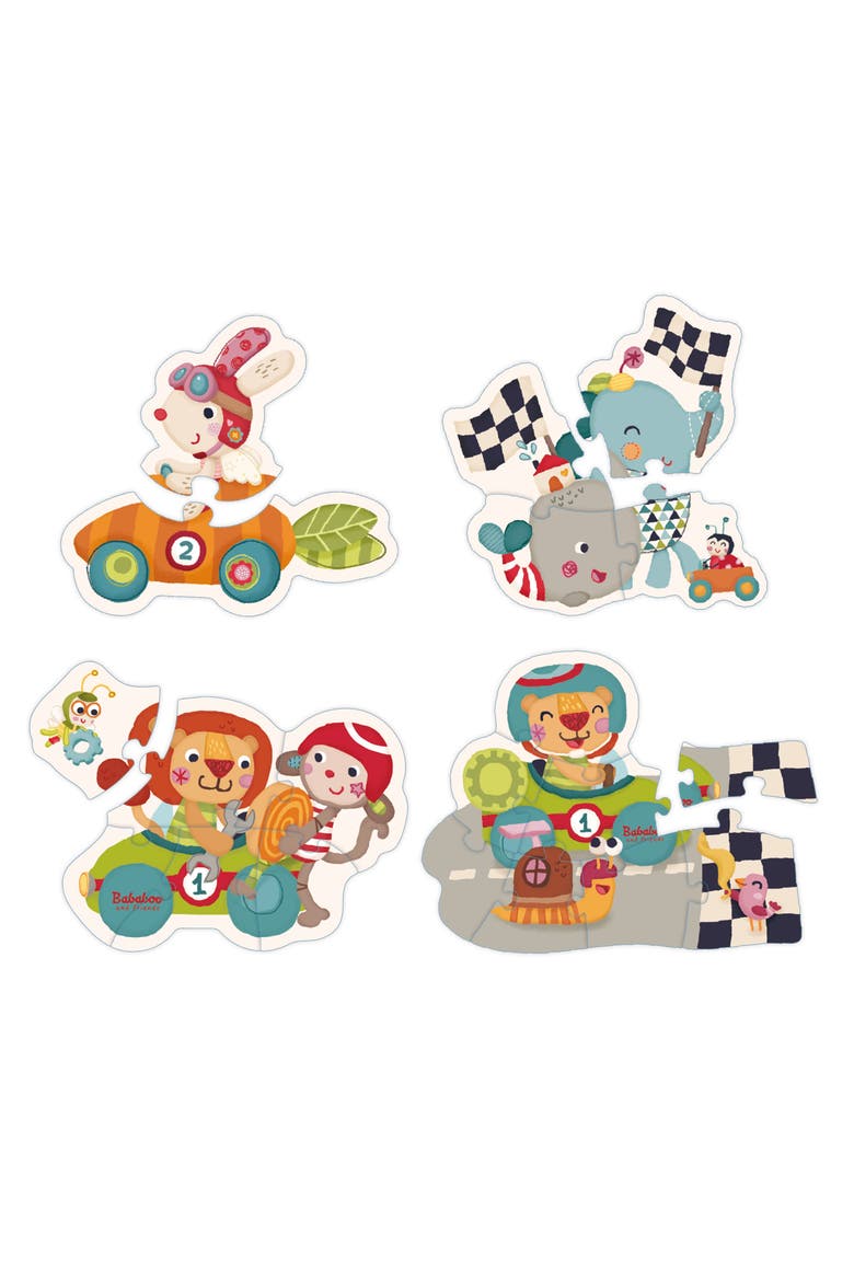 Bababoo Lion Race Figure Puzzle, Main, color, Turquoise