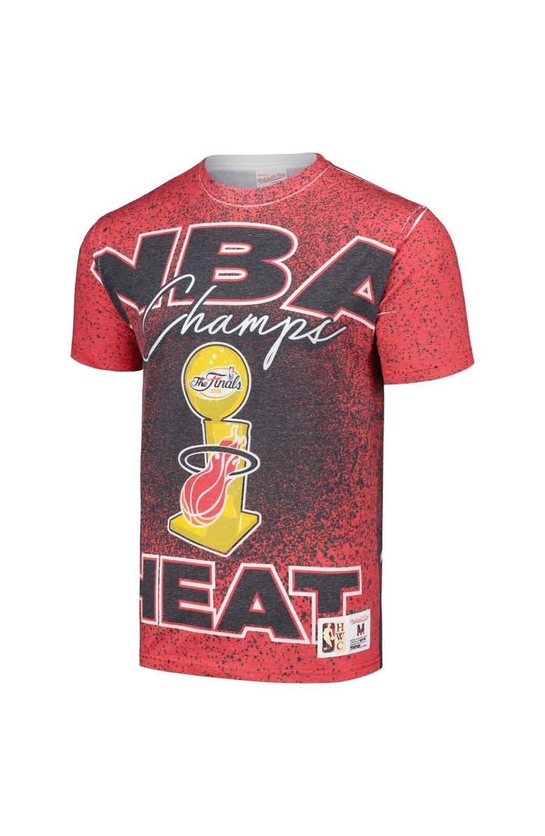 Mitchell & Ness Men's Mitchell & Ness Red Miami Heat Hardwood Classics 2006 NBA Champions Champ City T-Shirt, Alternate, color, Red