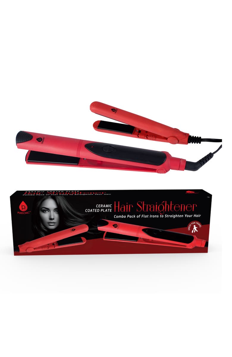 PURSONIC Set of 2 Hair Straighteners, Main, color, Red