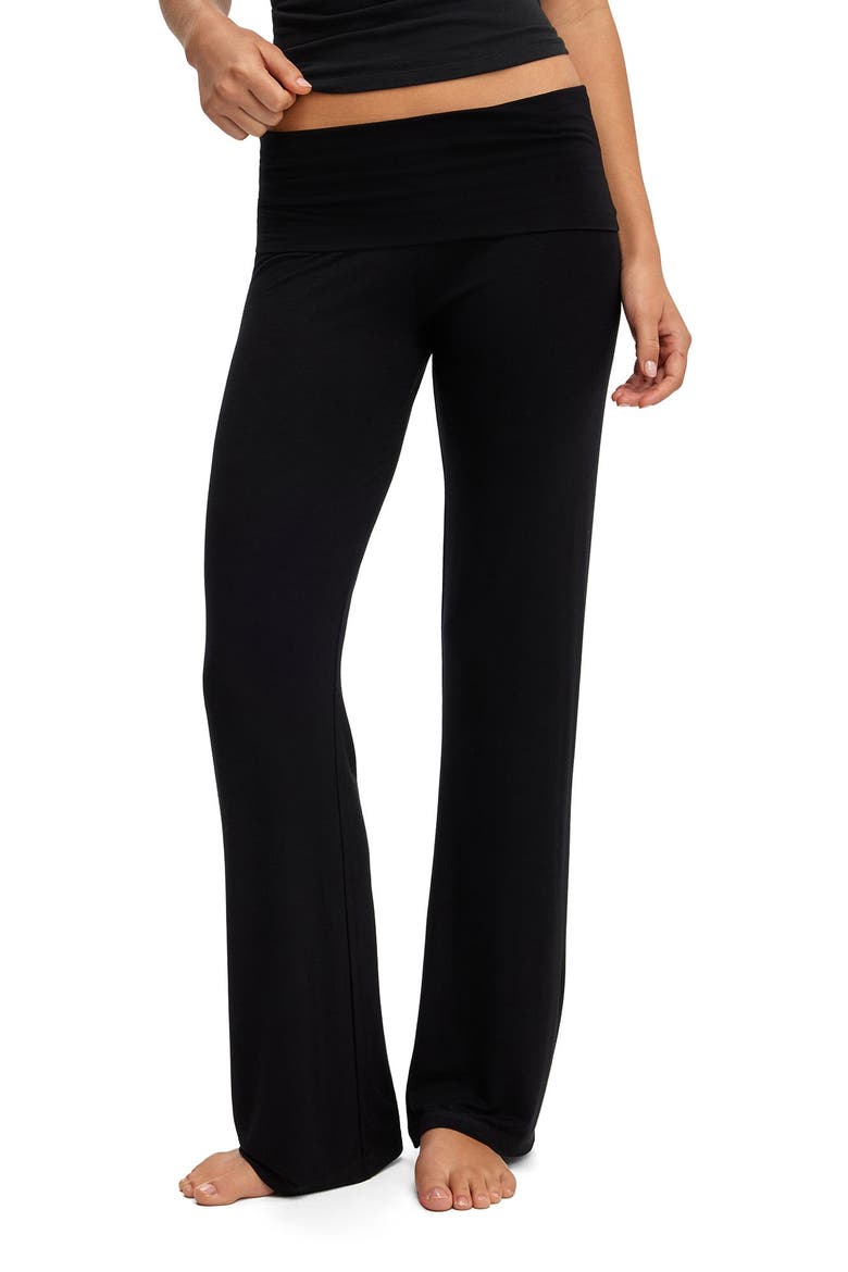 Women's Airy Soft Roll Waist Pant, Main, color, Smooth Black