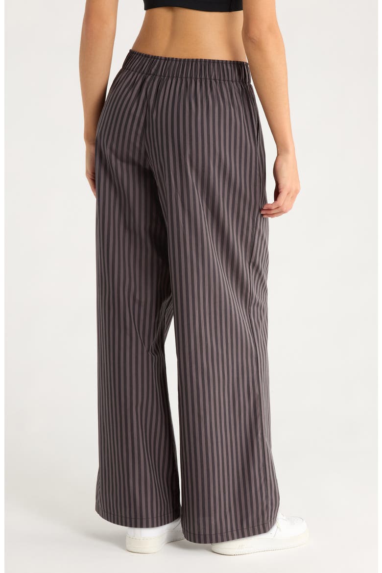 Sportswear Stripe Poplin Pants, Alternate, color, BLACK/ THUNDER GREY/ BLACK