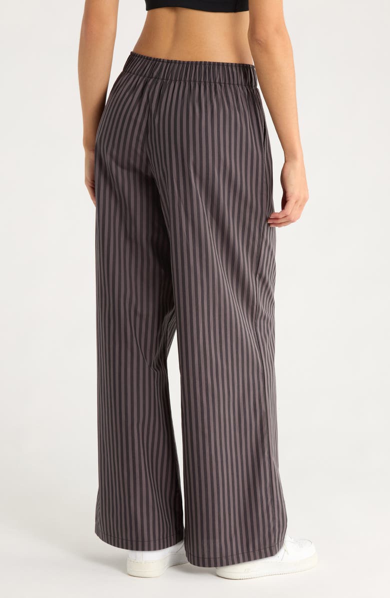 Nike Sportswear Stripe Poplin Pants, Alternate, color, Black/ Thunder Grey/ Black