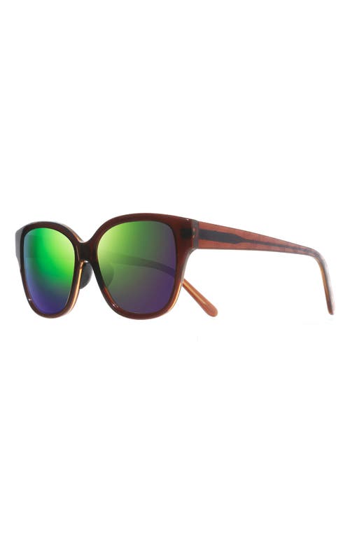 Revo Perry 55mm Polarized Cat Eye Sunglasses In Green