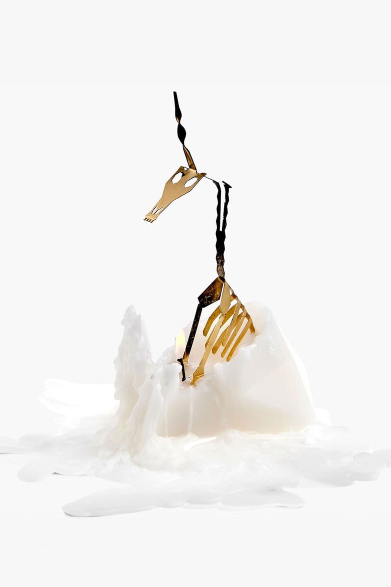 PyroPet Einar Unicorn Candle, Alternate, color, White