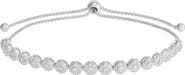Frankie & Zoe 10K White Gold Pavé Diamond Slider Bracelet