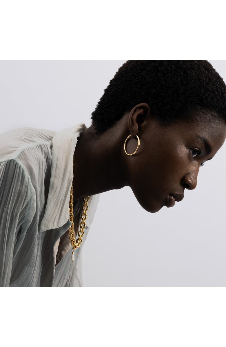 Hey Harper Thin Ruby Earrings, Alternate, color, Gold