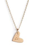 Nashelle 14k-Gold Fill Initial Mini Heart Pendant Necklace