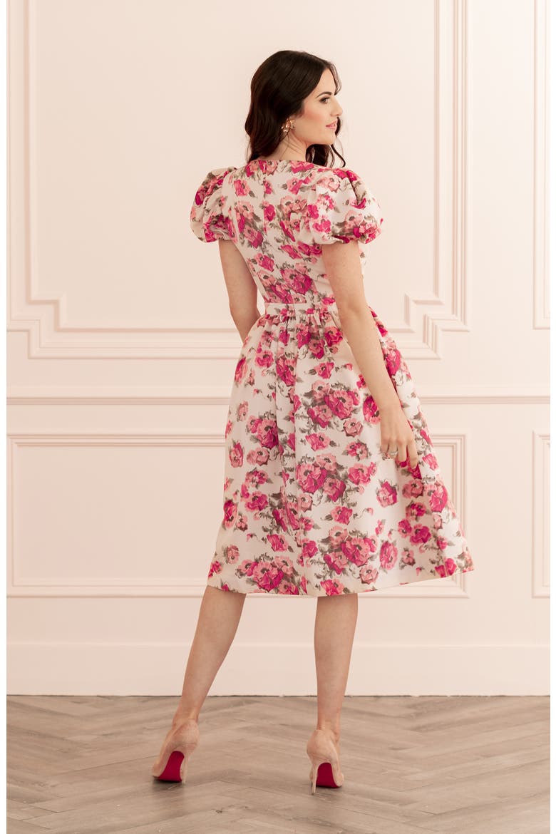 Fit & Flare Dress, Alternate, color, PINK SMOKE FLORAL